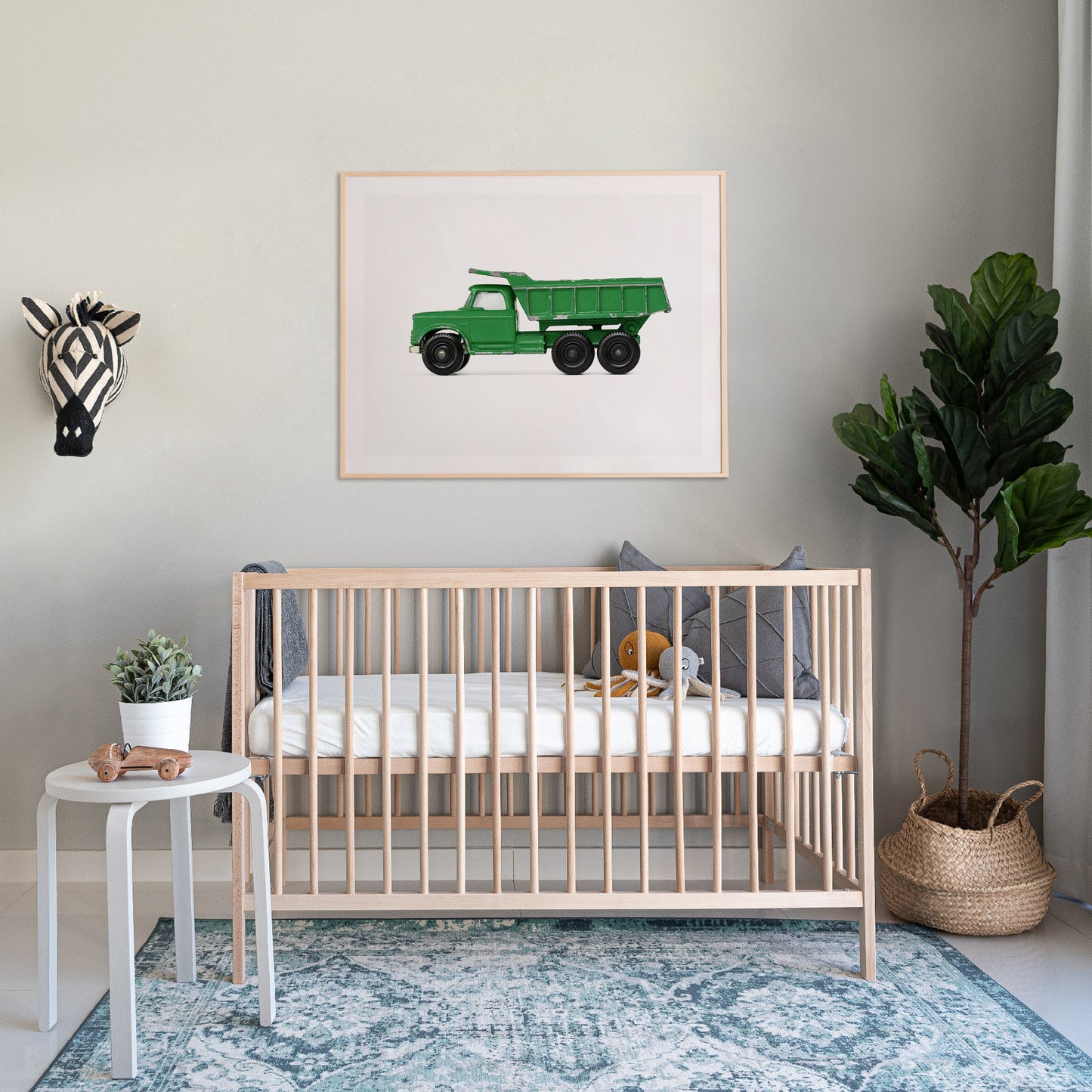 Green Dump Truck art print