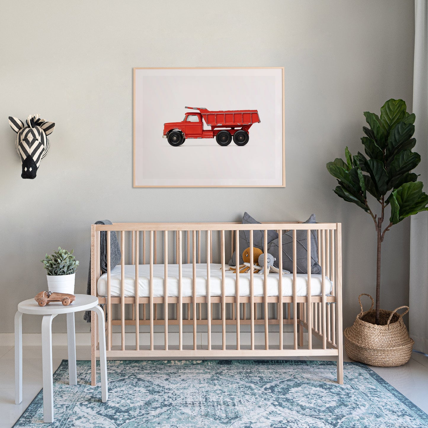 Red Dump Truck art print