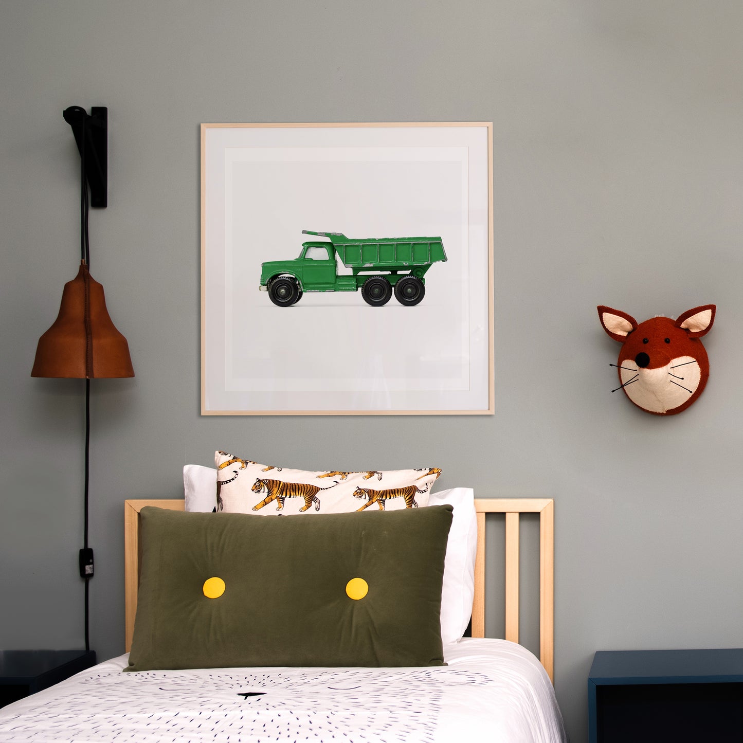 Green Dump Truck art print