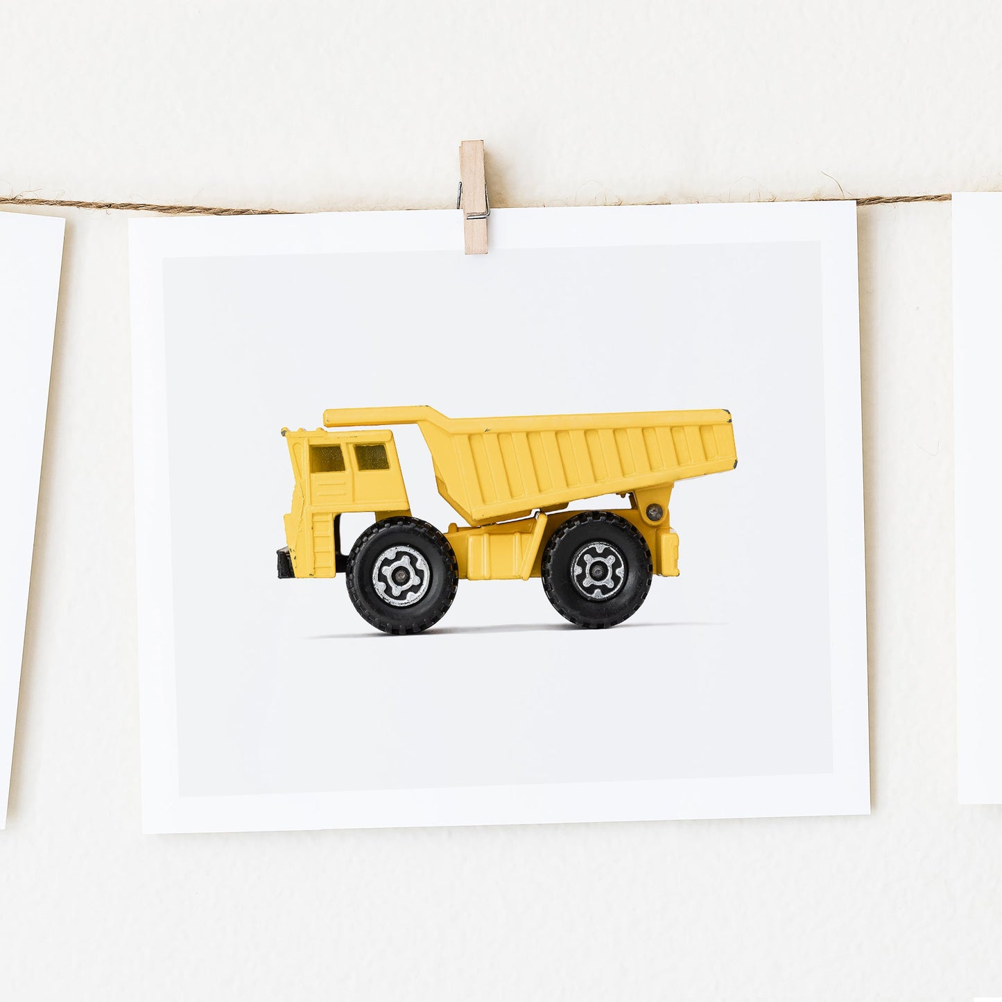dump truck art print for boys nursery