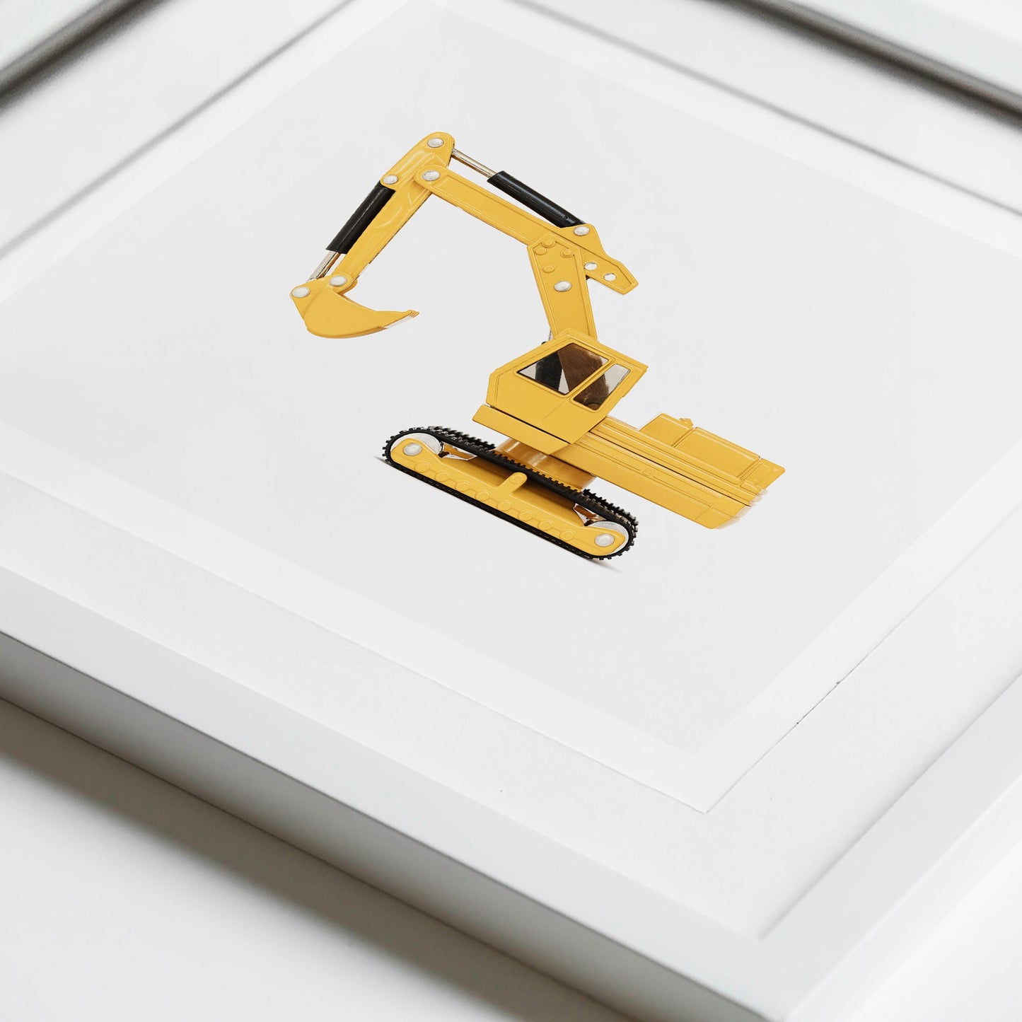 Yellow Excavator Wall Art