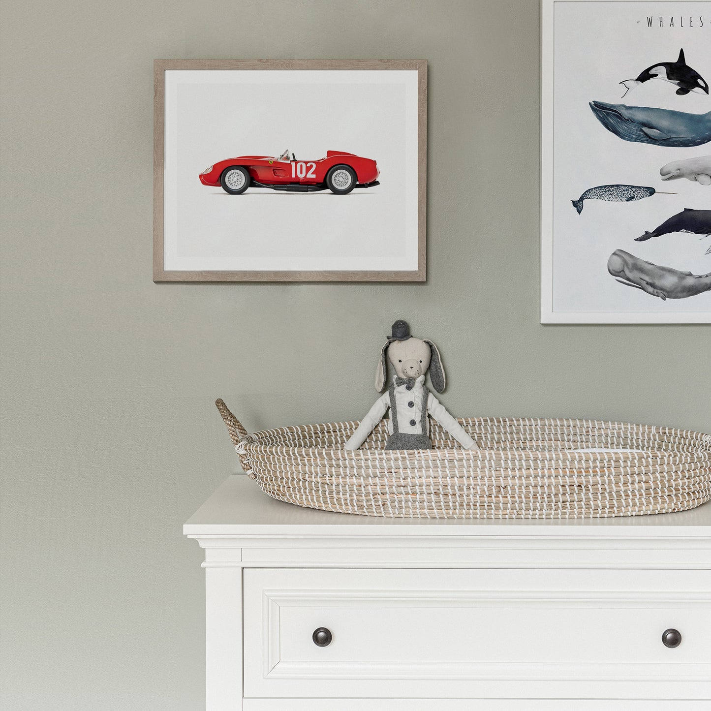 Red Race Car Art nursery Print for boys
