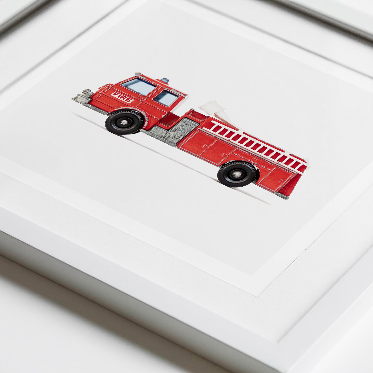 Red fire truck print Fire Truck nursery Art Print for boys room