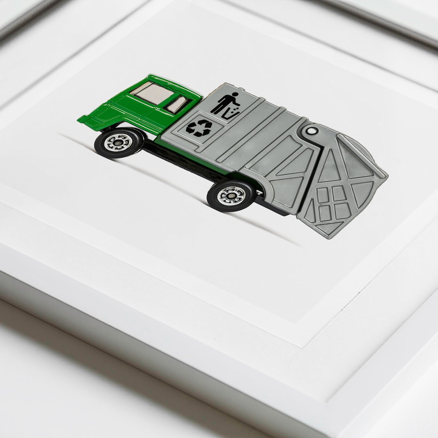 Green Garbage Truck art print