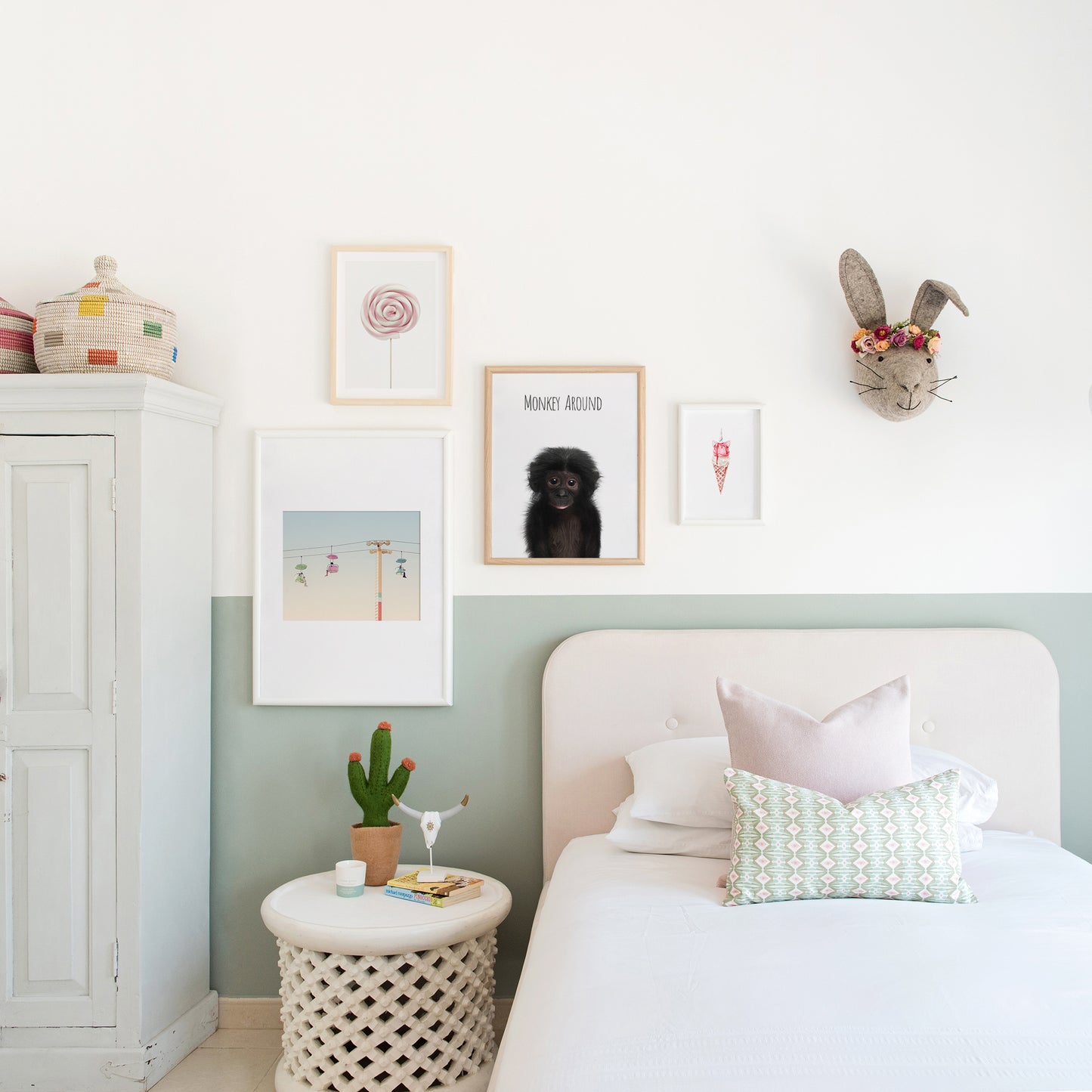 Monkey Around Inspirational Nursery Wall Art