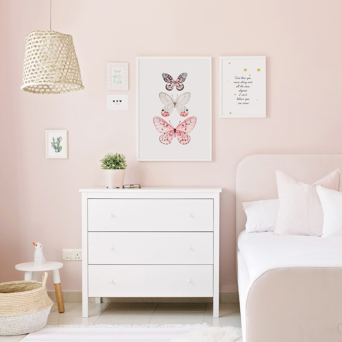 Pink Butterfly Wall Art