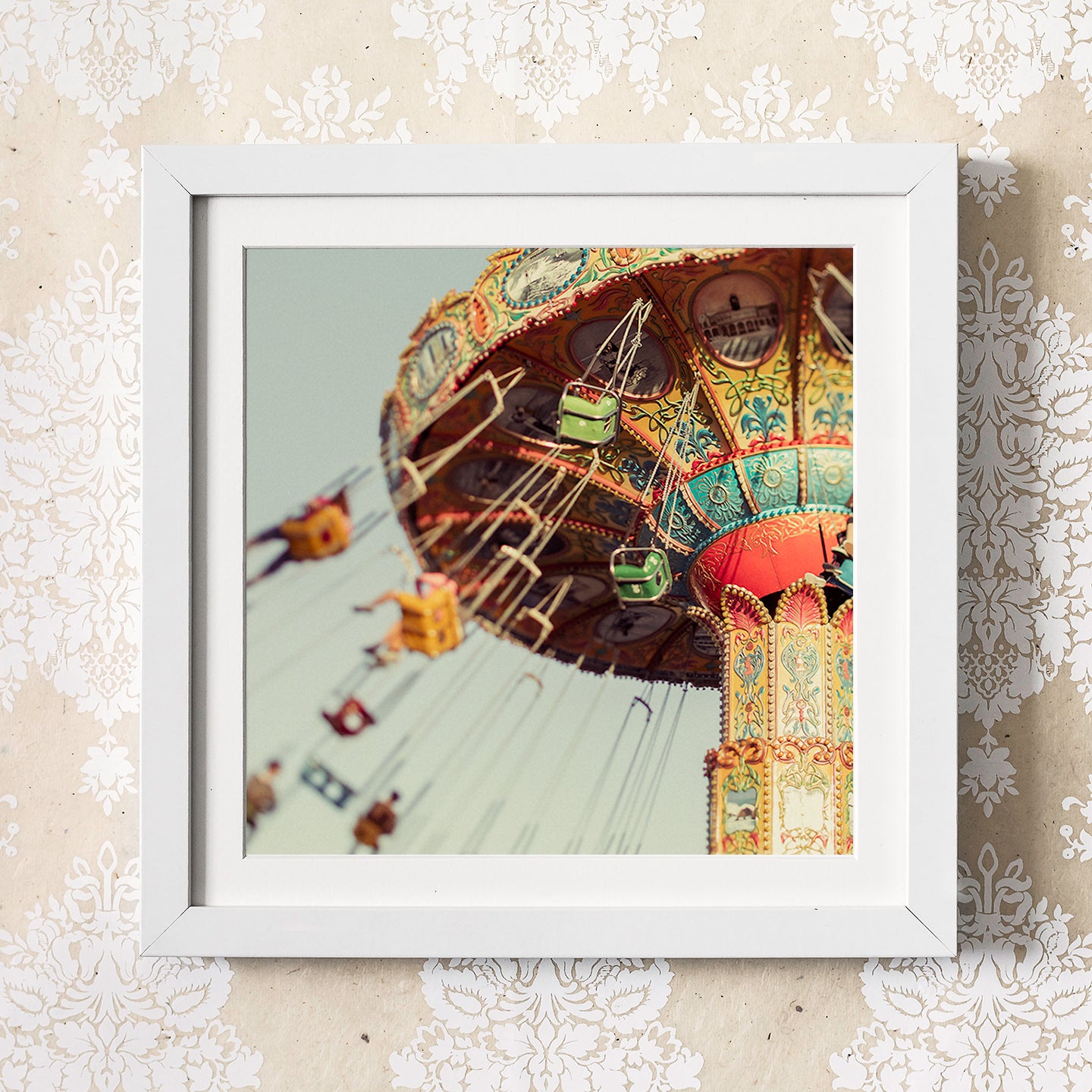 Sea Swing Santa Cruz Beach Boardwalk Wall Art