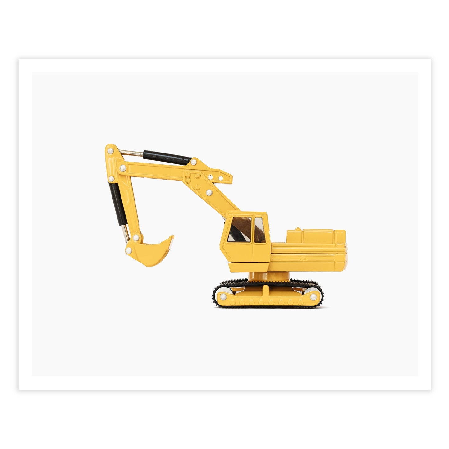 Yellow Excavator art Print
