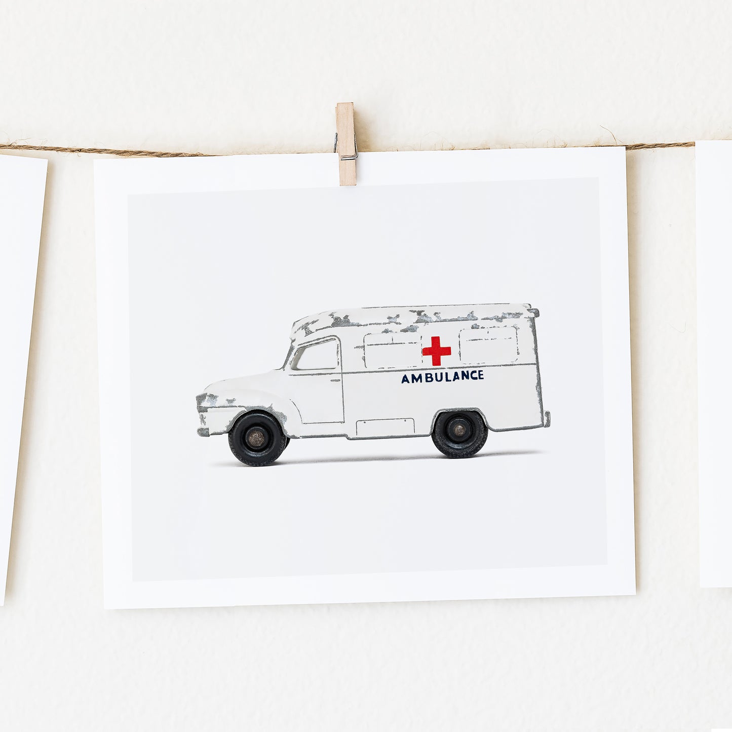 Ambulance art print boys nursery