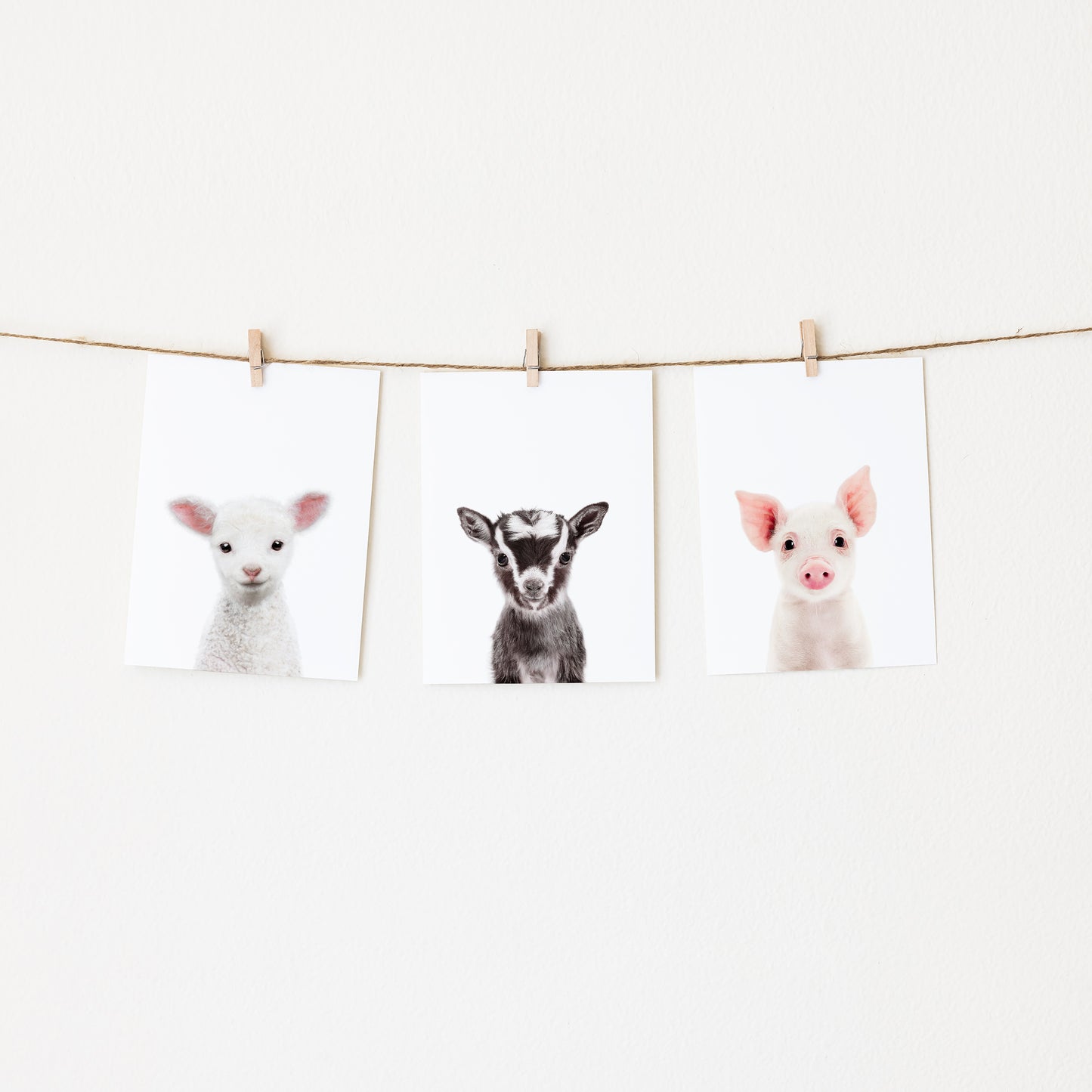 Farm Animals Set of 3 Nursery Art Prints
