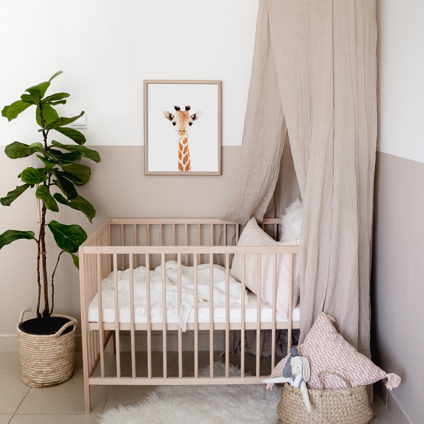 Baby Giraffe Wall Art Print