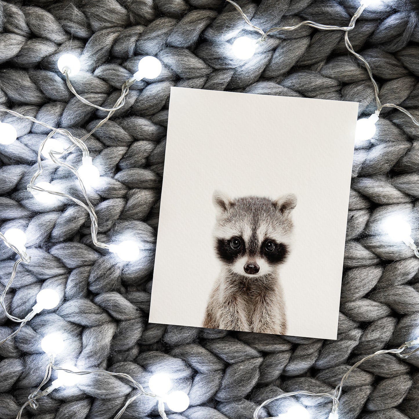 Baby Raccoon Nursery Wall Art Print