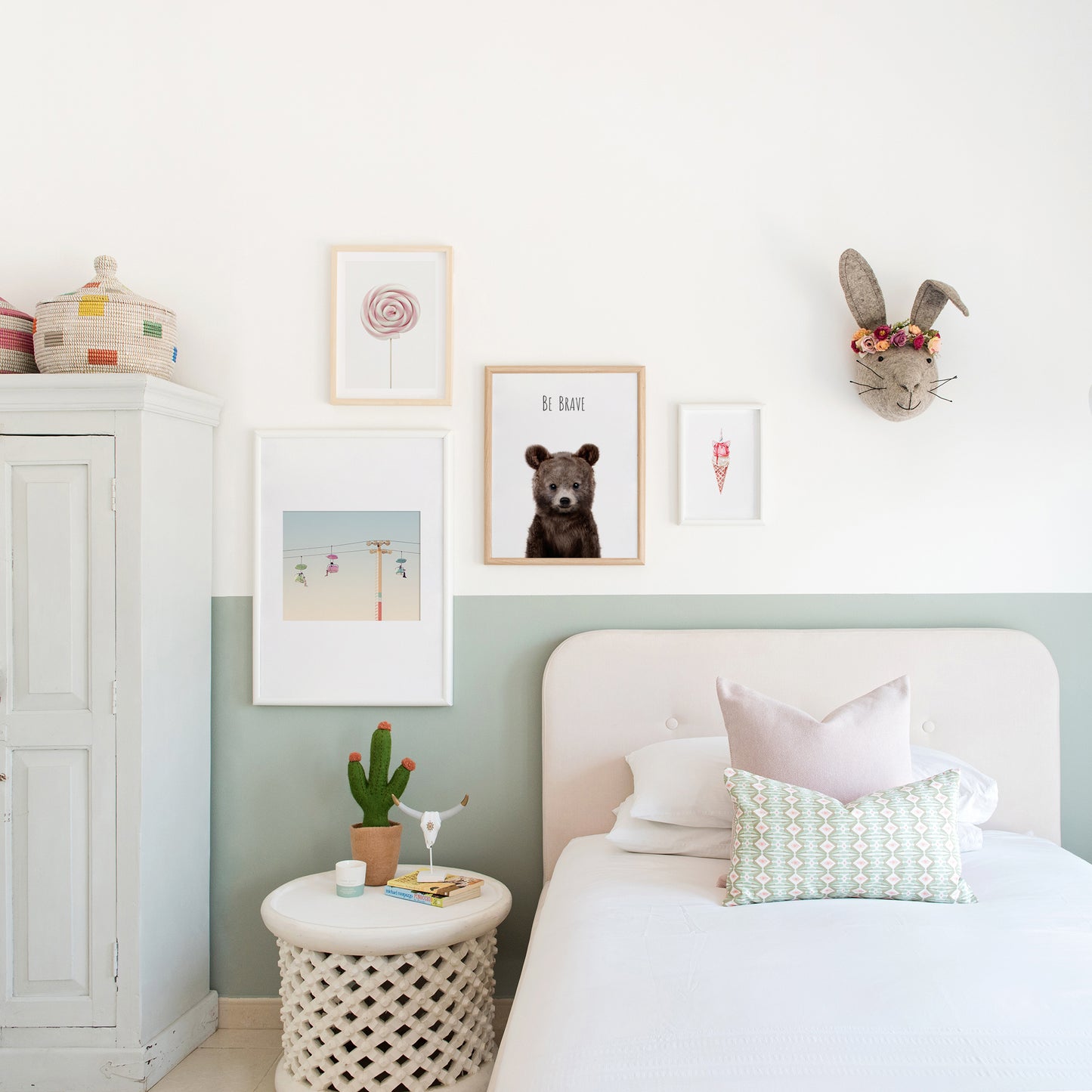 Bear Be Brave Wall Art for nursery