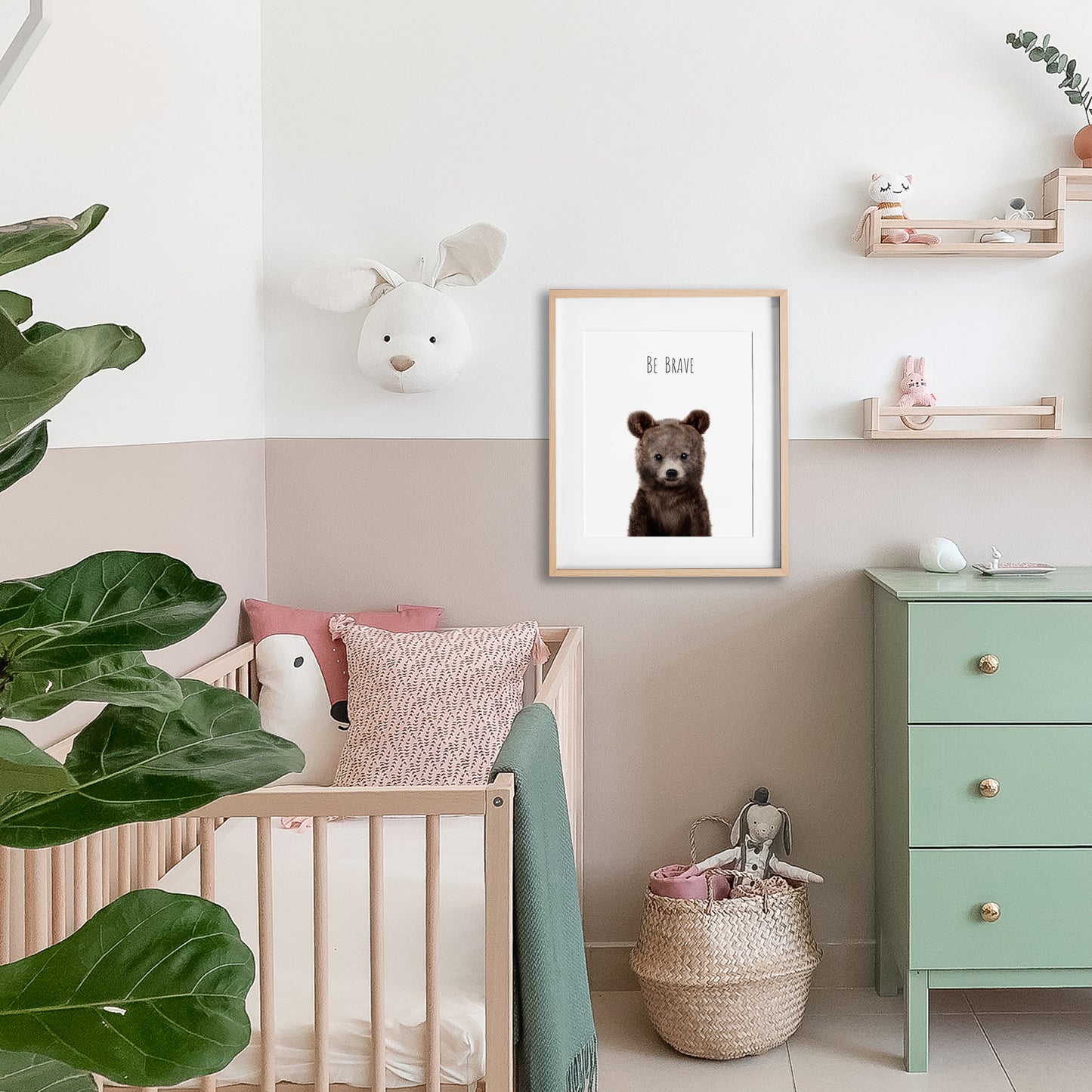 Bear Be Brave Wall Art for nursery