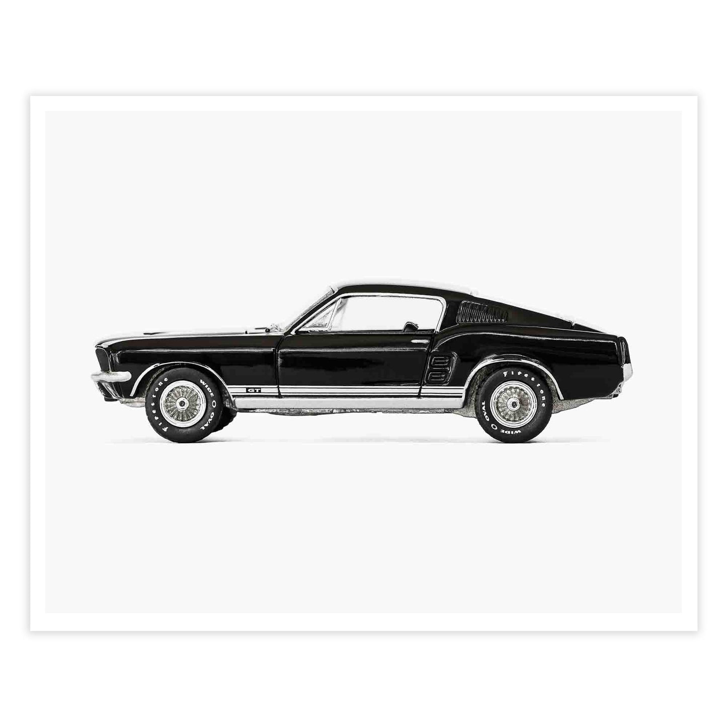 Black Car Ford Mustang GT Boys' Nursery Wall Art