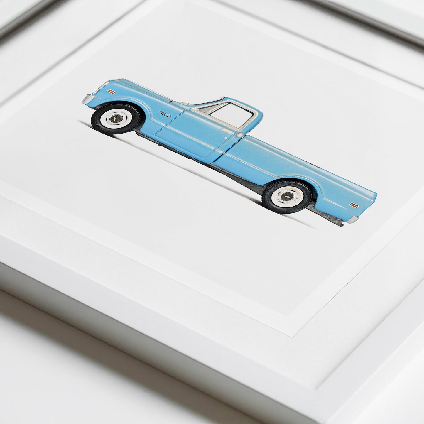 Blue Pickup Truck Nursery Print for Boys' Rooms