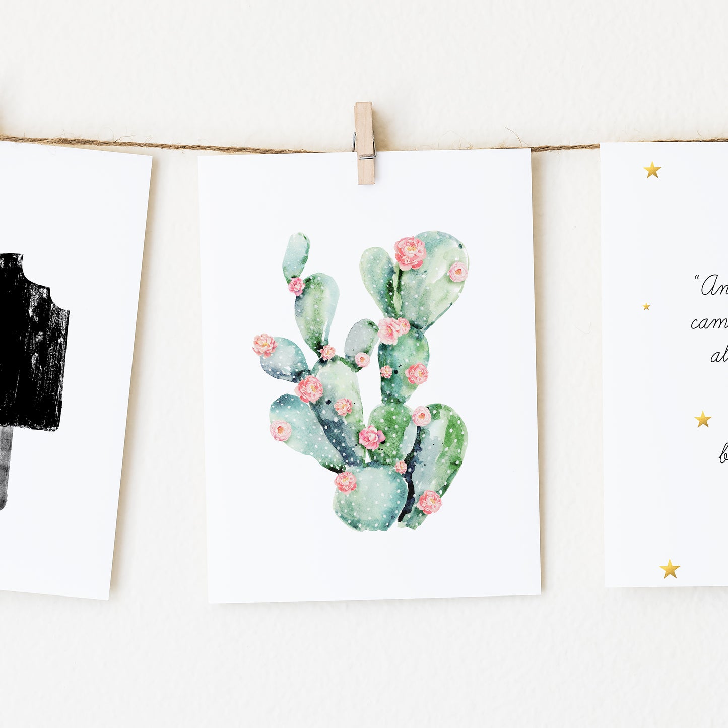 Pink Cactus Flowers Wall Art