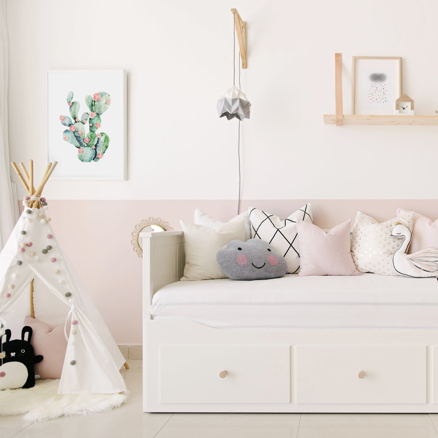 Pink Cactus Flowers Wall Art
