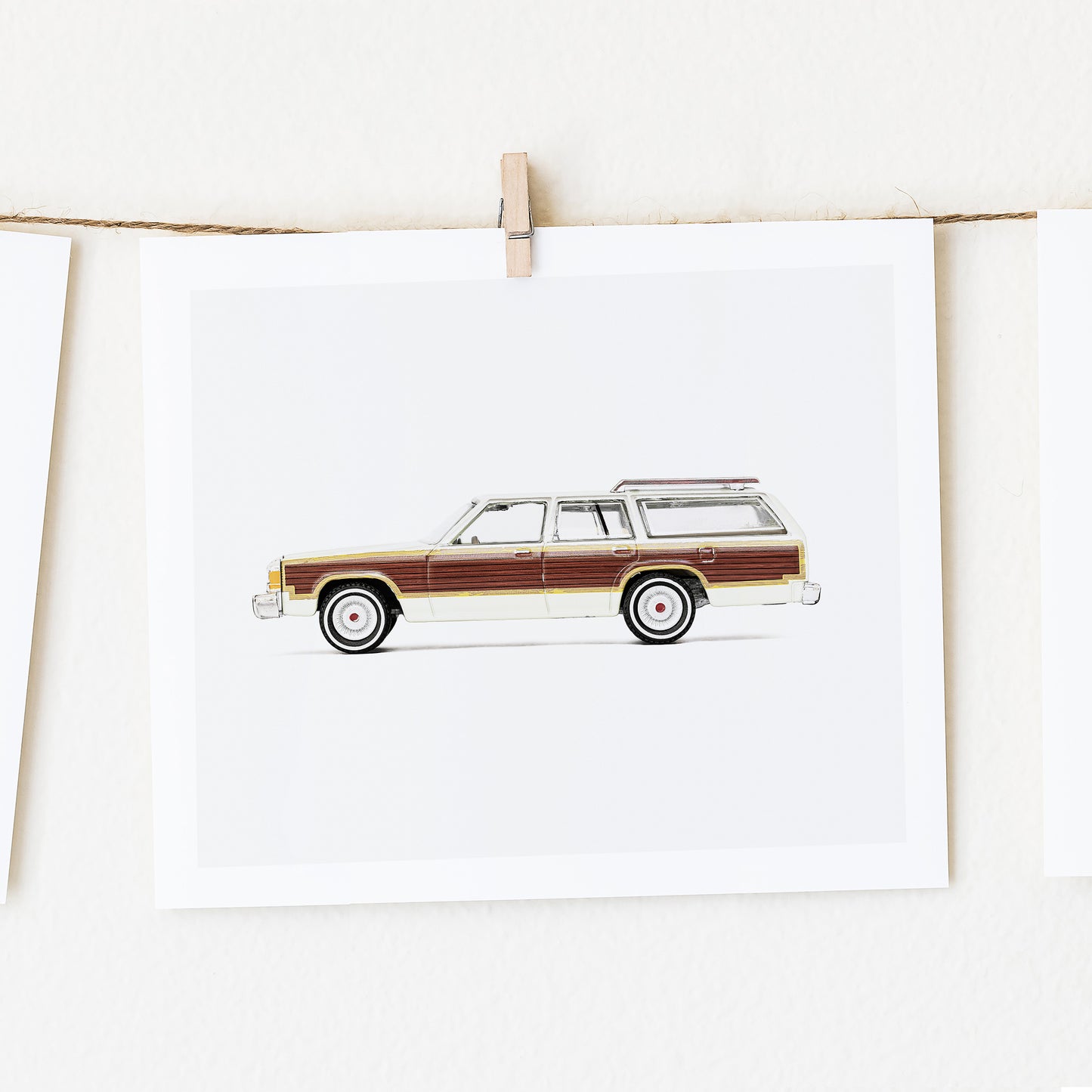 Vintage Station Wagon Car Prints for Boys Nursery Wall Art