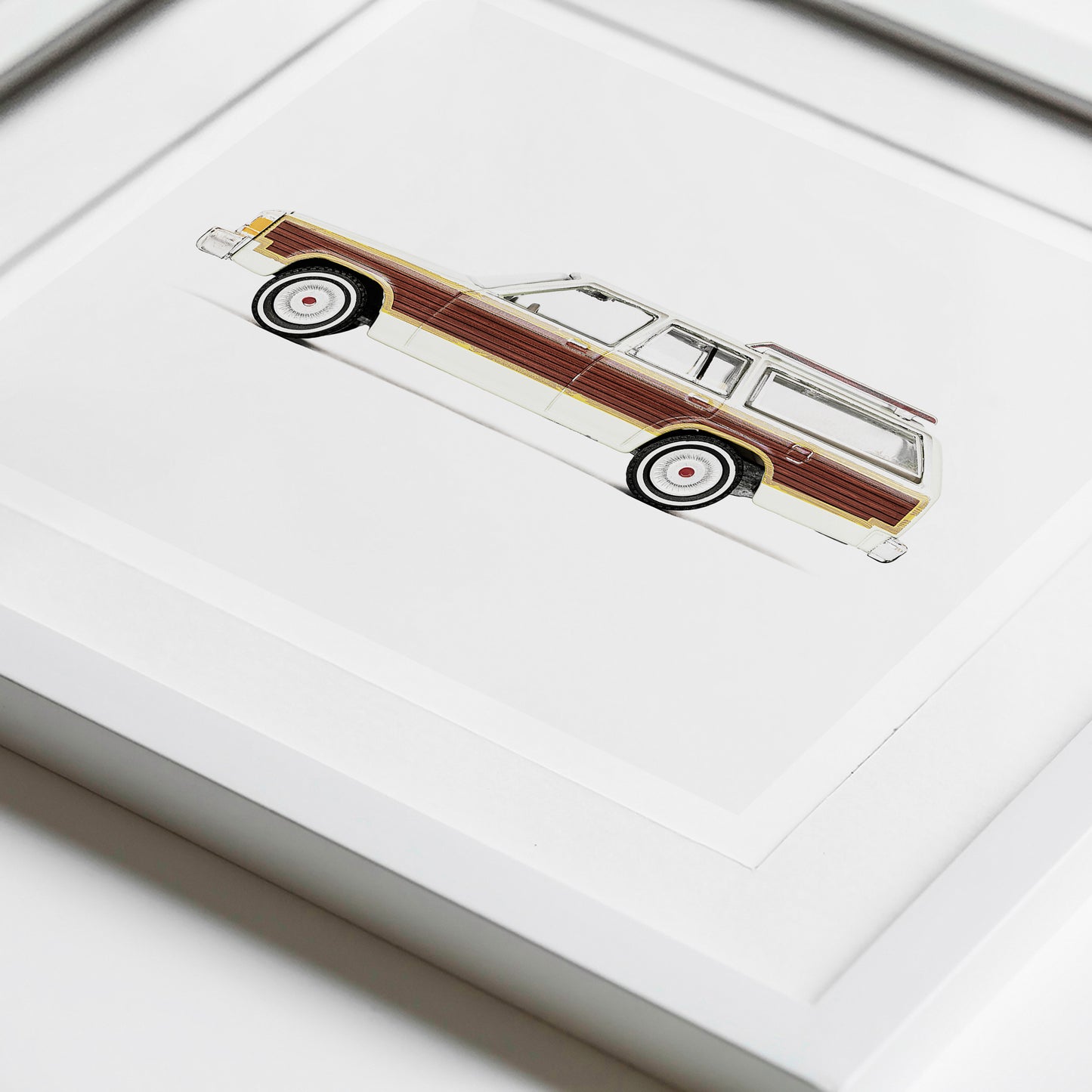 Vintage Station Wagon Car Prints for Boys Nursery Wall Art