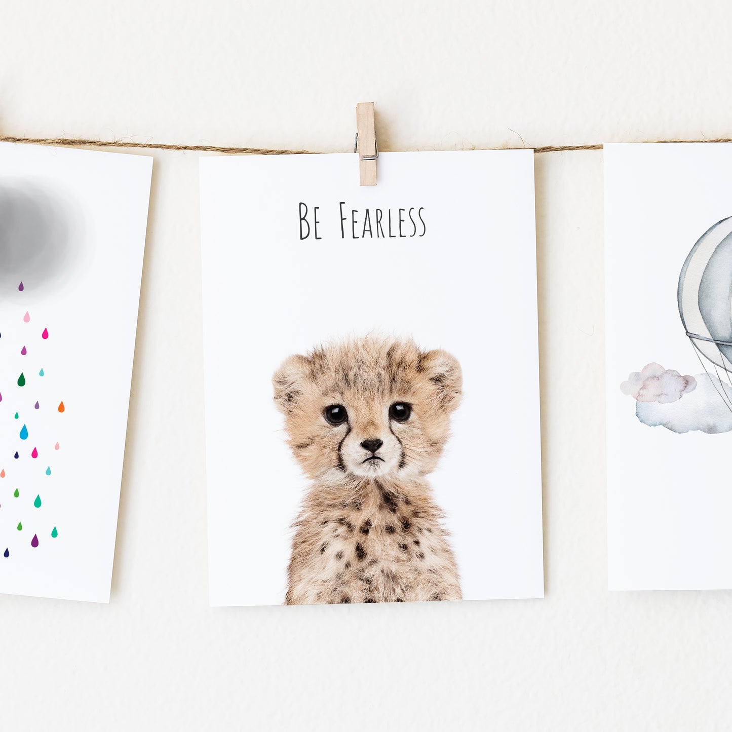 Cheetah Be Fearless  Inspirational Nursery Wall Art