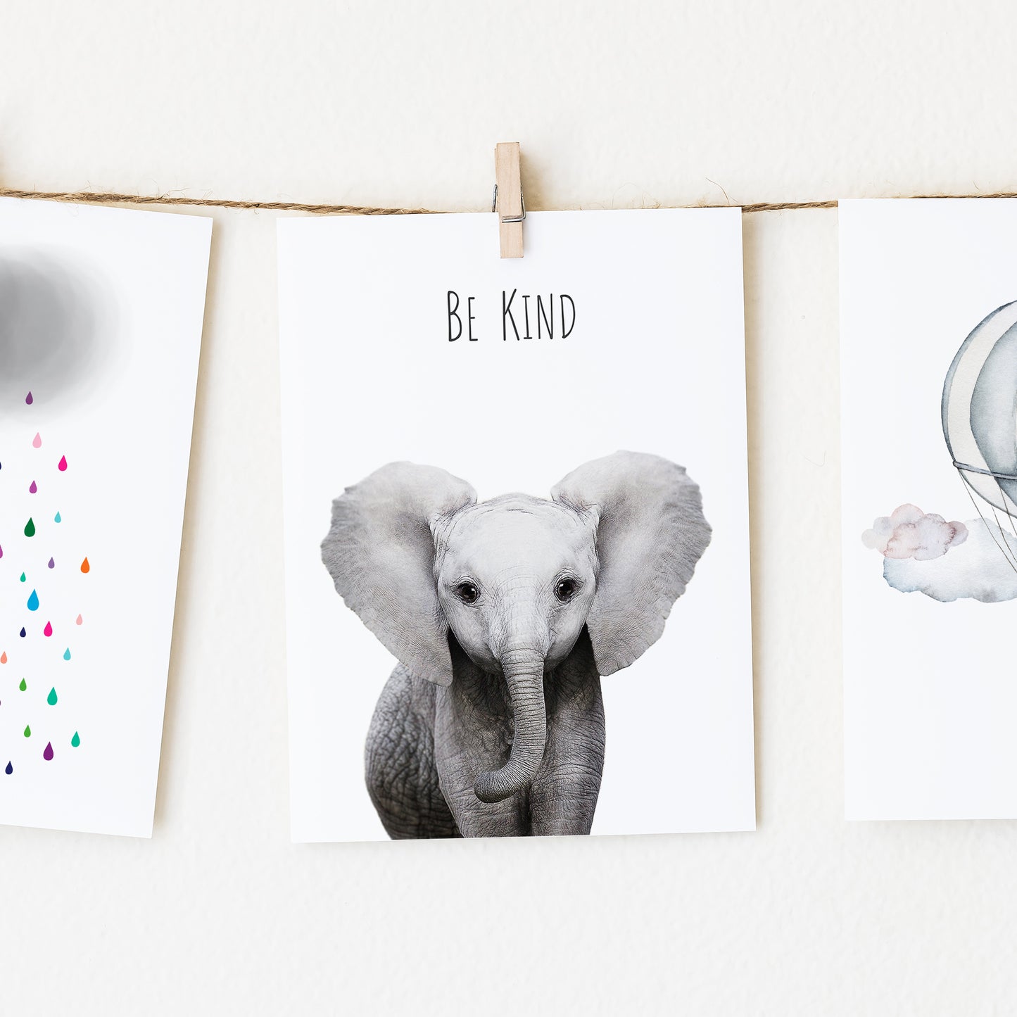 elephant be kind inspirational nursery wall art