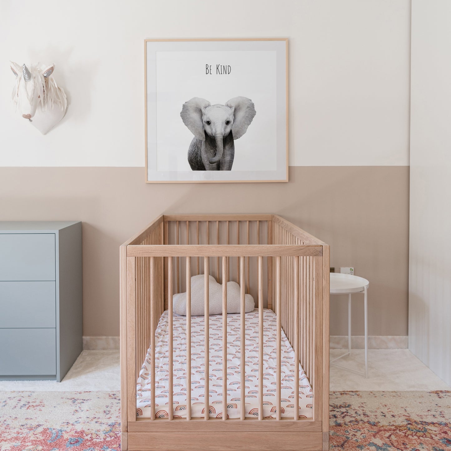 elephant be kind inspirational nursery wall art