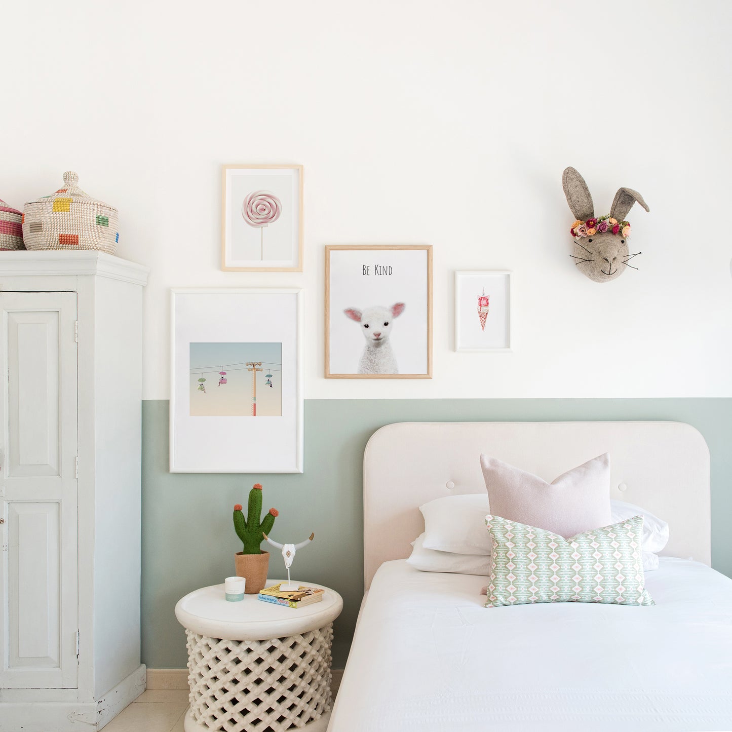 Lamb Be Kind Inspirational Nursery Wall Art