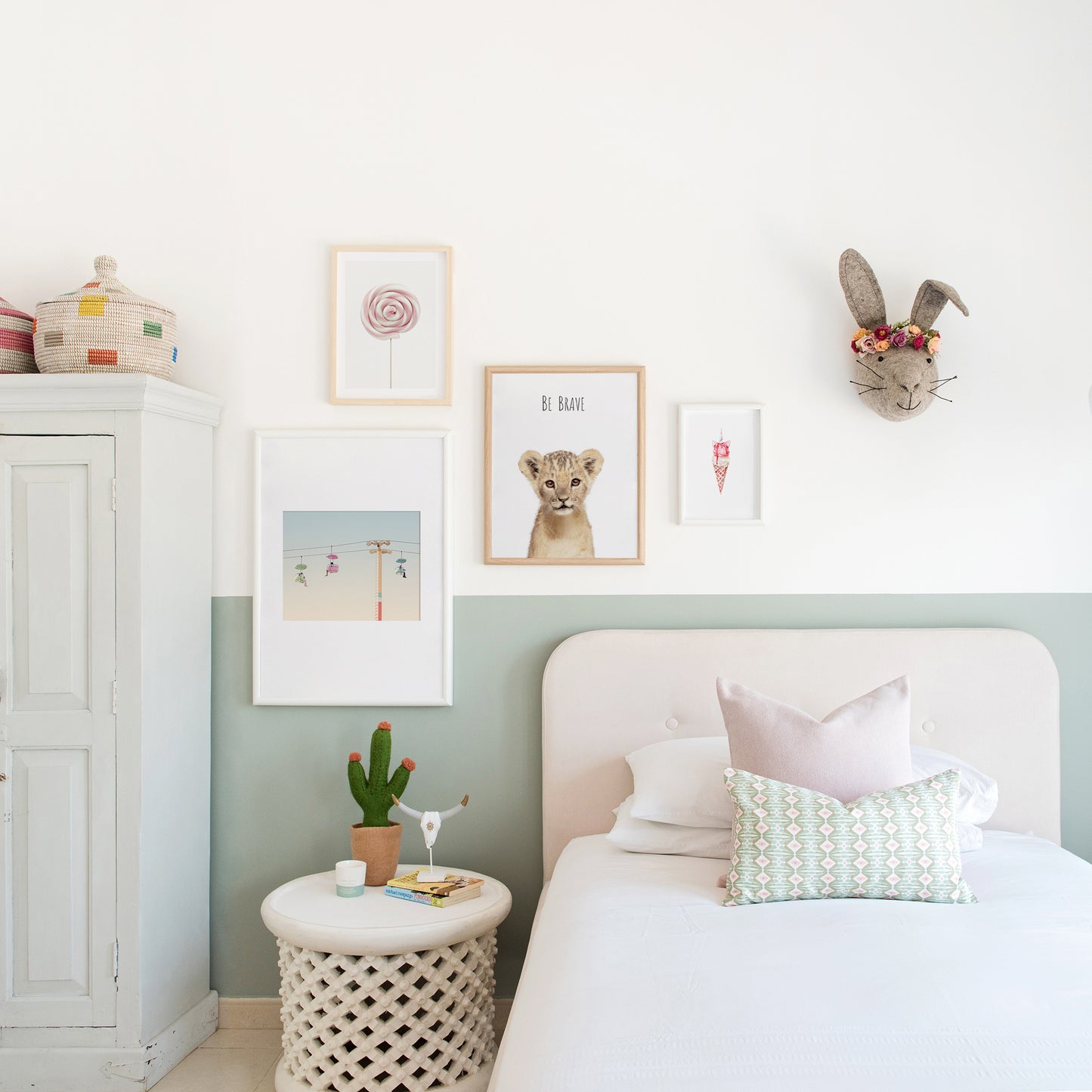 Lion Be Brave Inspirational Nursery Wall Art