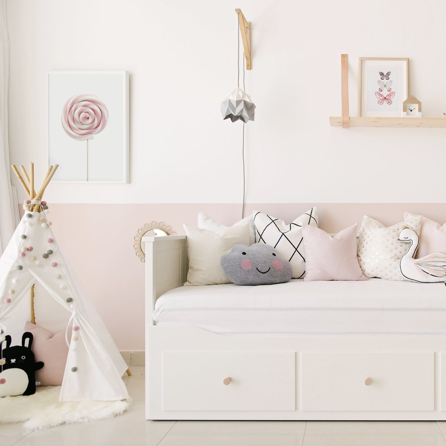 Pink Lollipop Wall Art for girls room