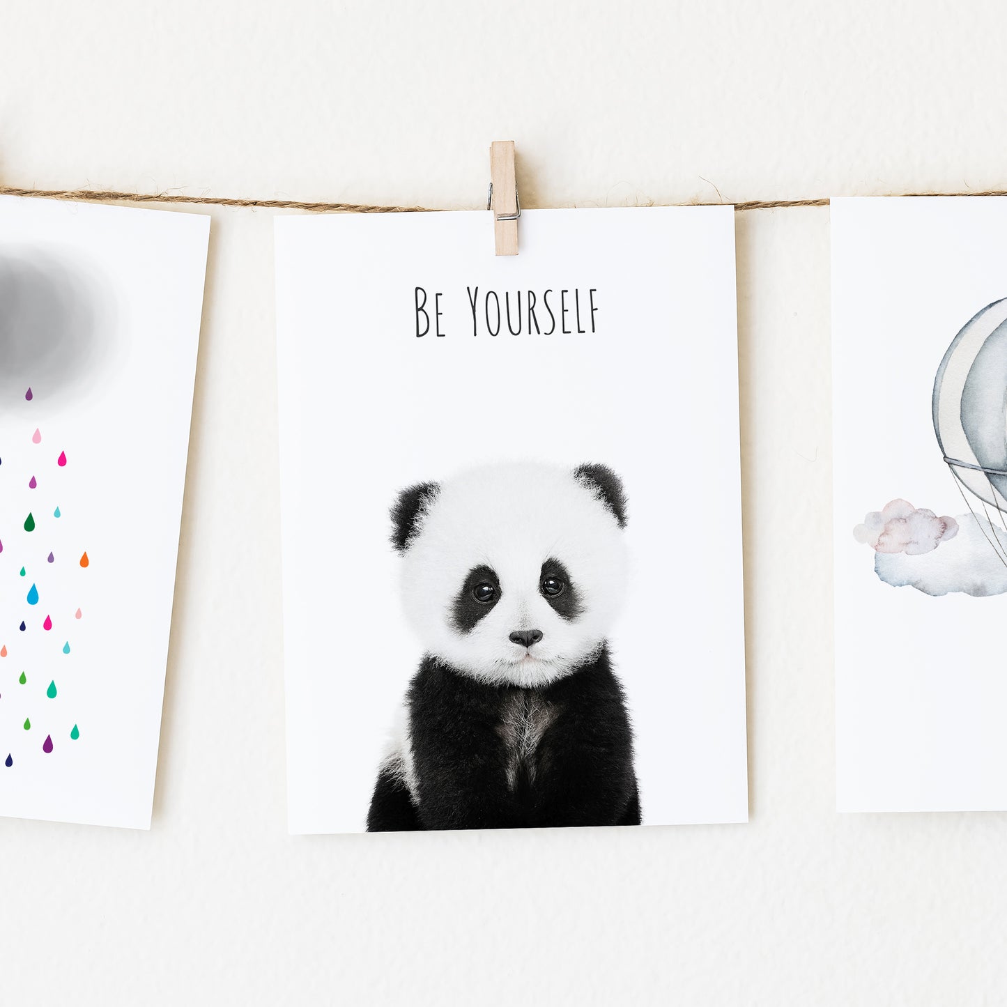 Panda Be Yourself Inspirational nursery Wall Art