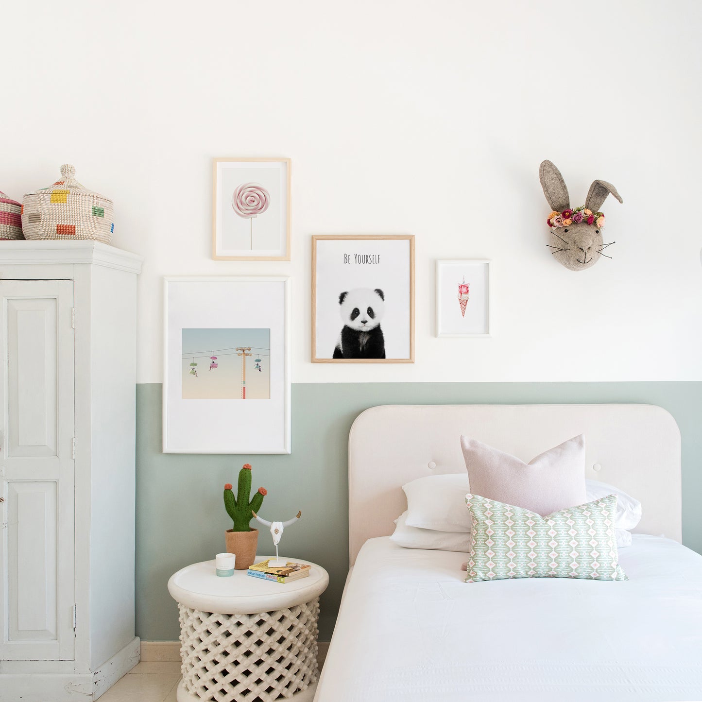 Panda Be Yourself Inspirational nursery Wall Art