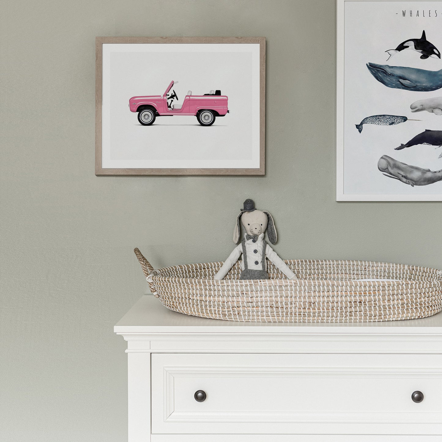pink car nursery wall art decor for boys and girls