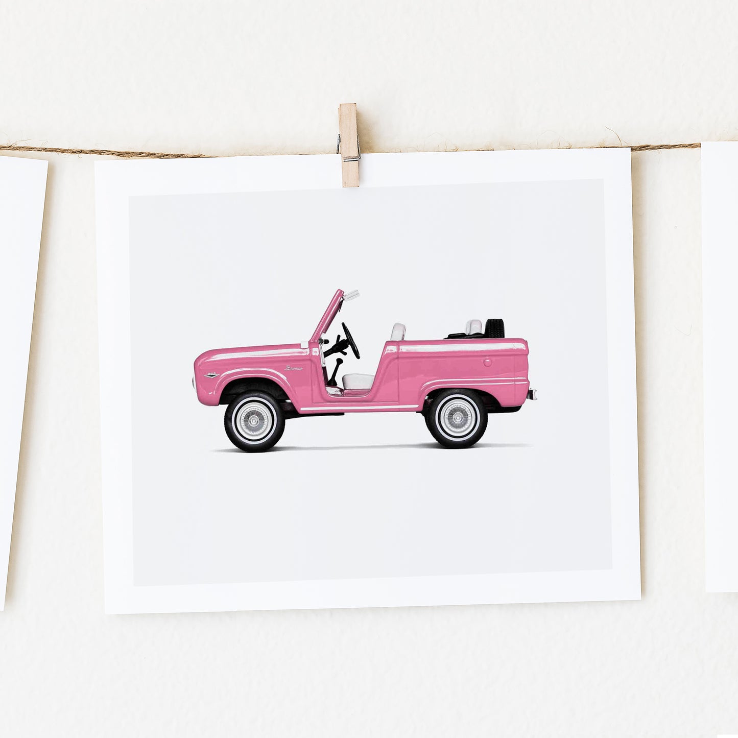 pink car nursery wall art decor for boys and girls