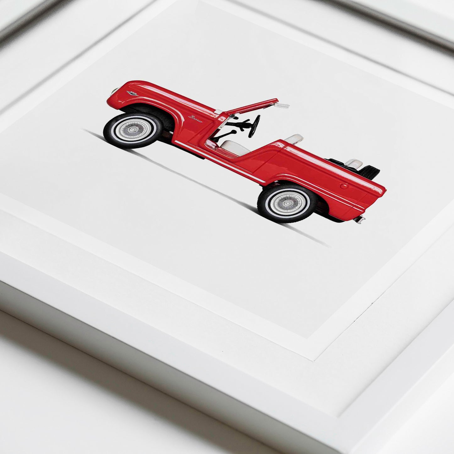 Vintage car art prints for boys' nursery