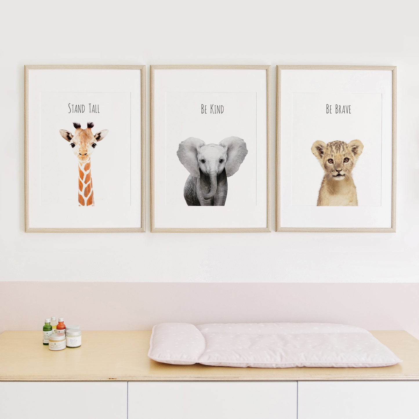 Safari Art Prints with Positive Affirmations - Set of 3