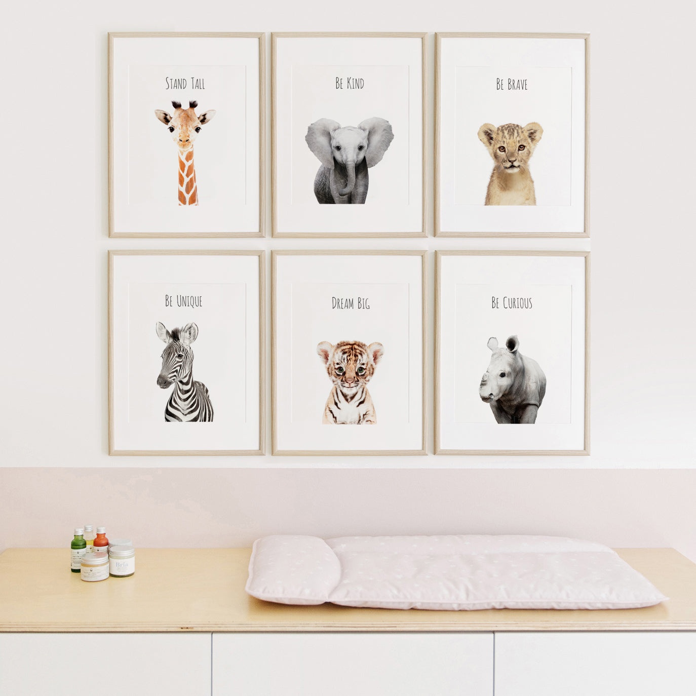 Safari Nursery Prints with Positive Affirmations