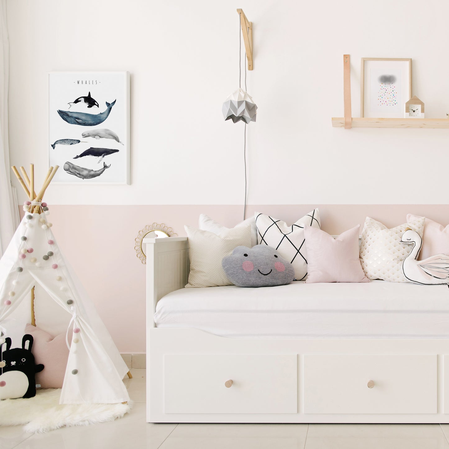 Whale Wall Art for kids room or nursery