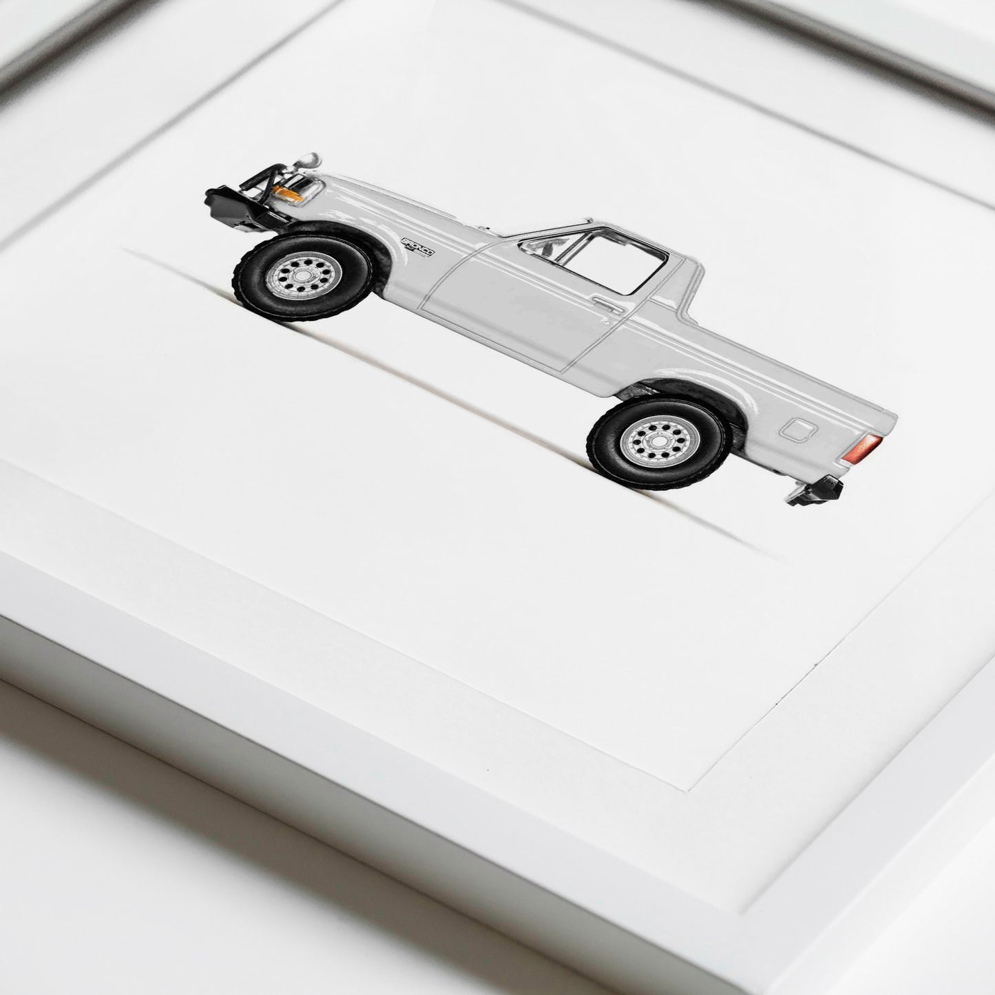 White Pickup Truck Nursery Wall Decor