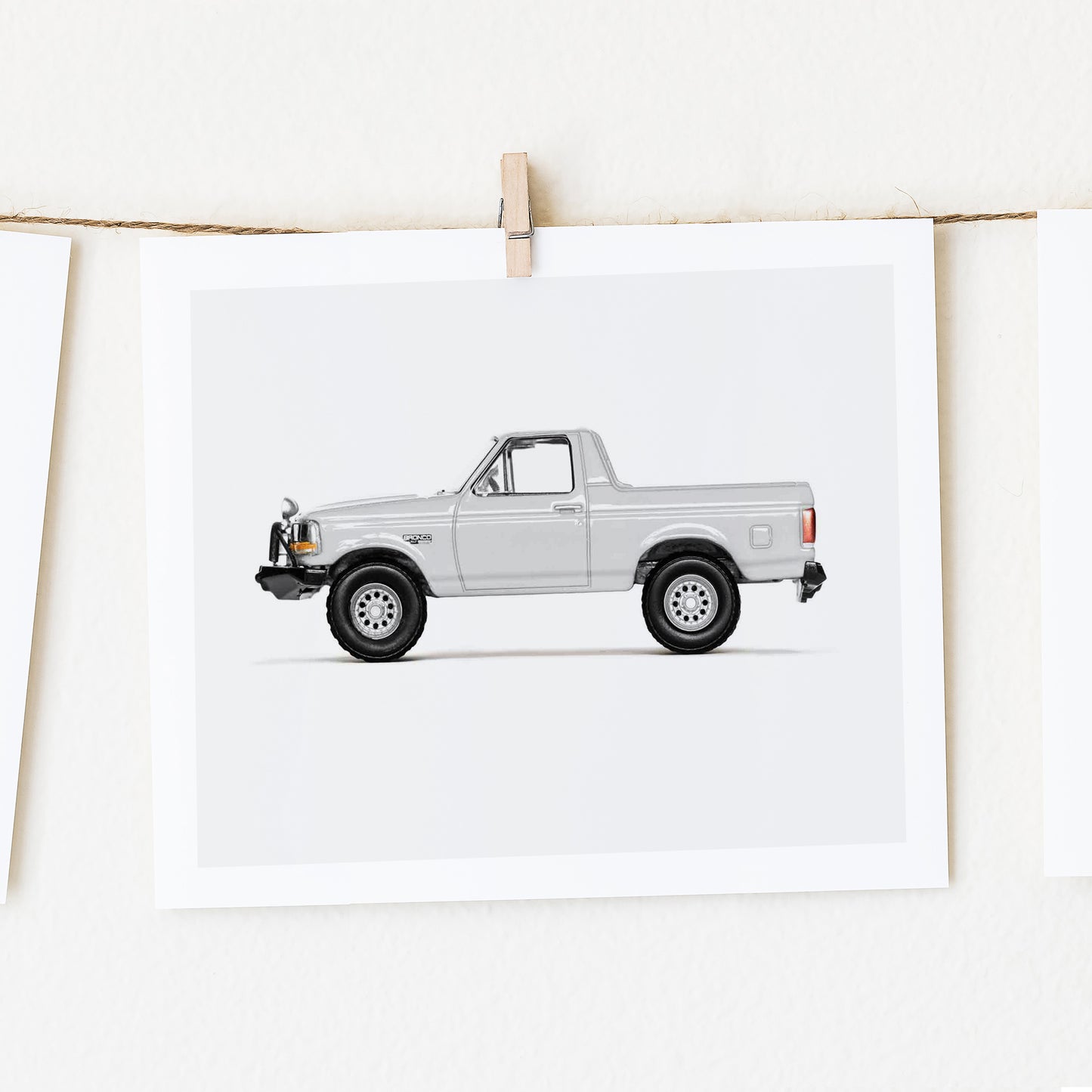 White Pickup Truck Nursery Wall Decor