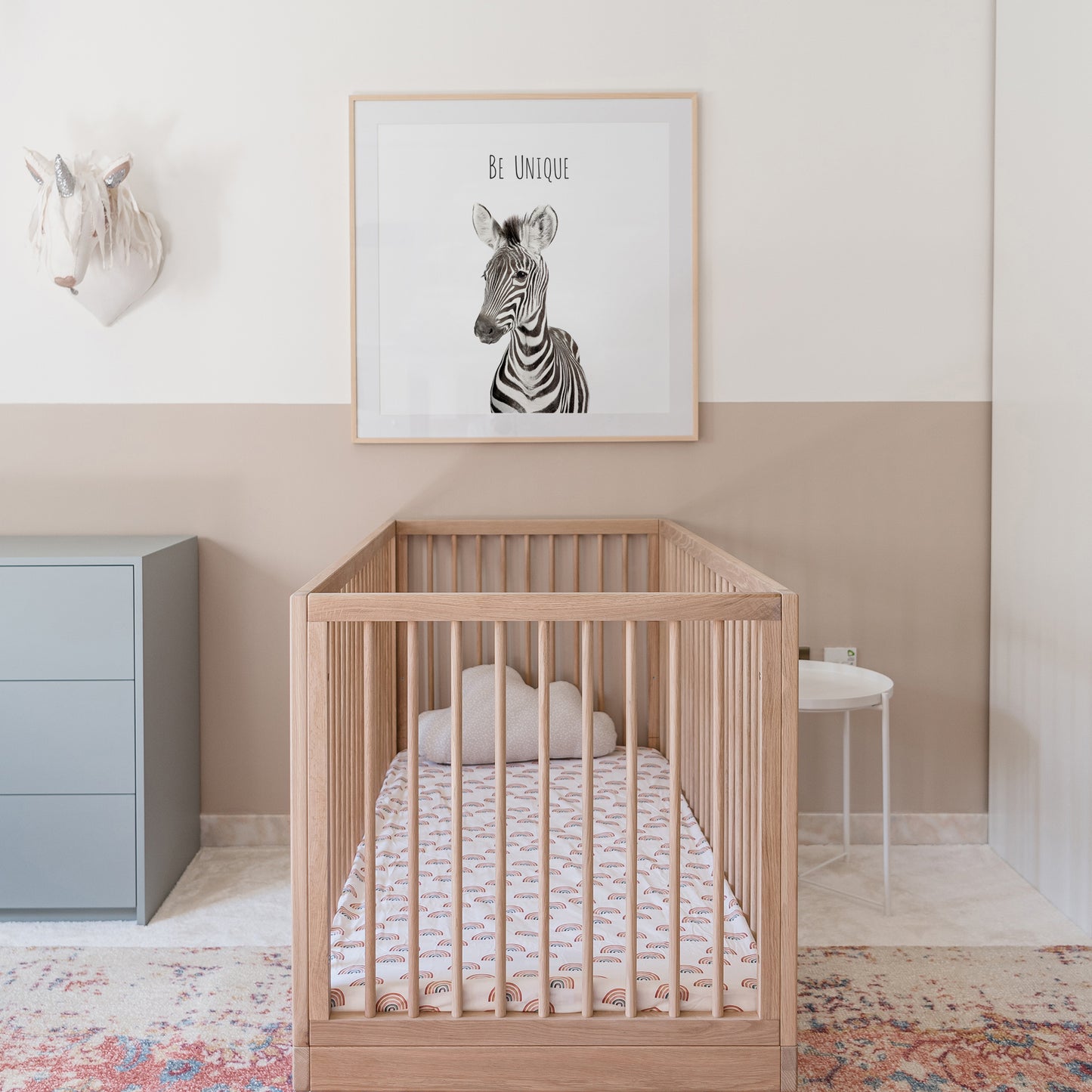 zebra be unique safari inspirational kids wall art