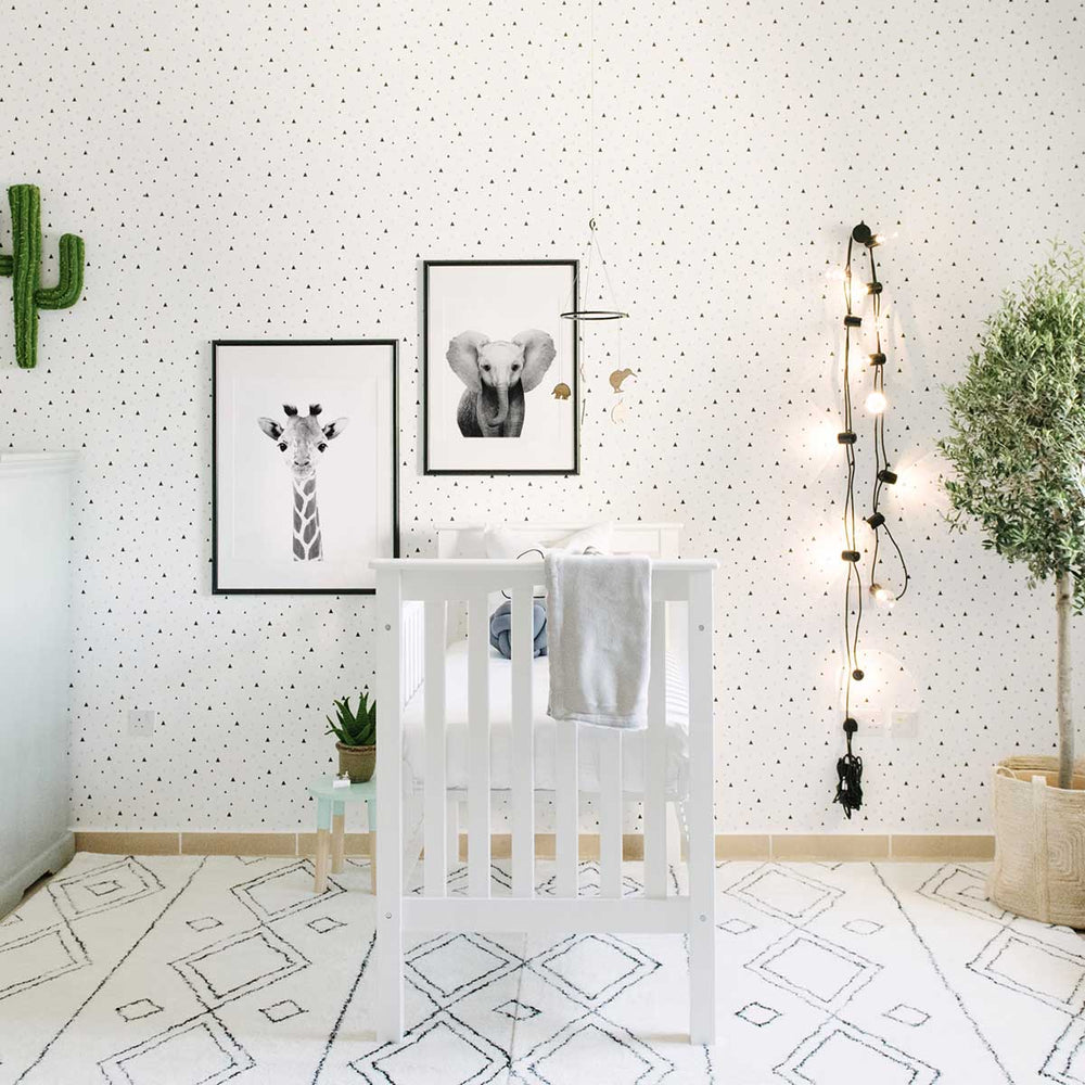 Charming nursery with baby animal prints featuring positive affirmations