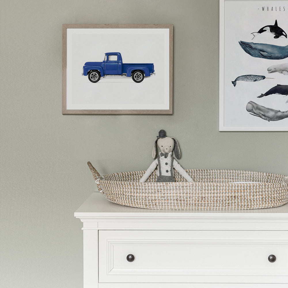 
                      
                        Vintage Old Blue Pickup Truck Nursery Print
                      
                    