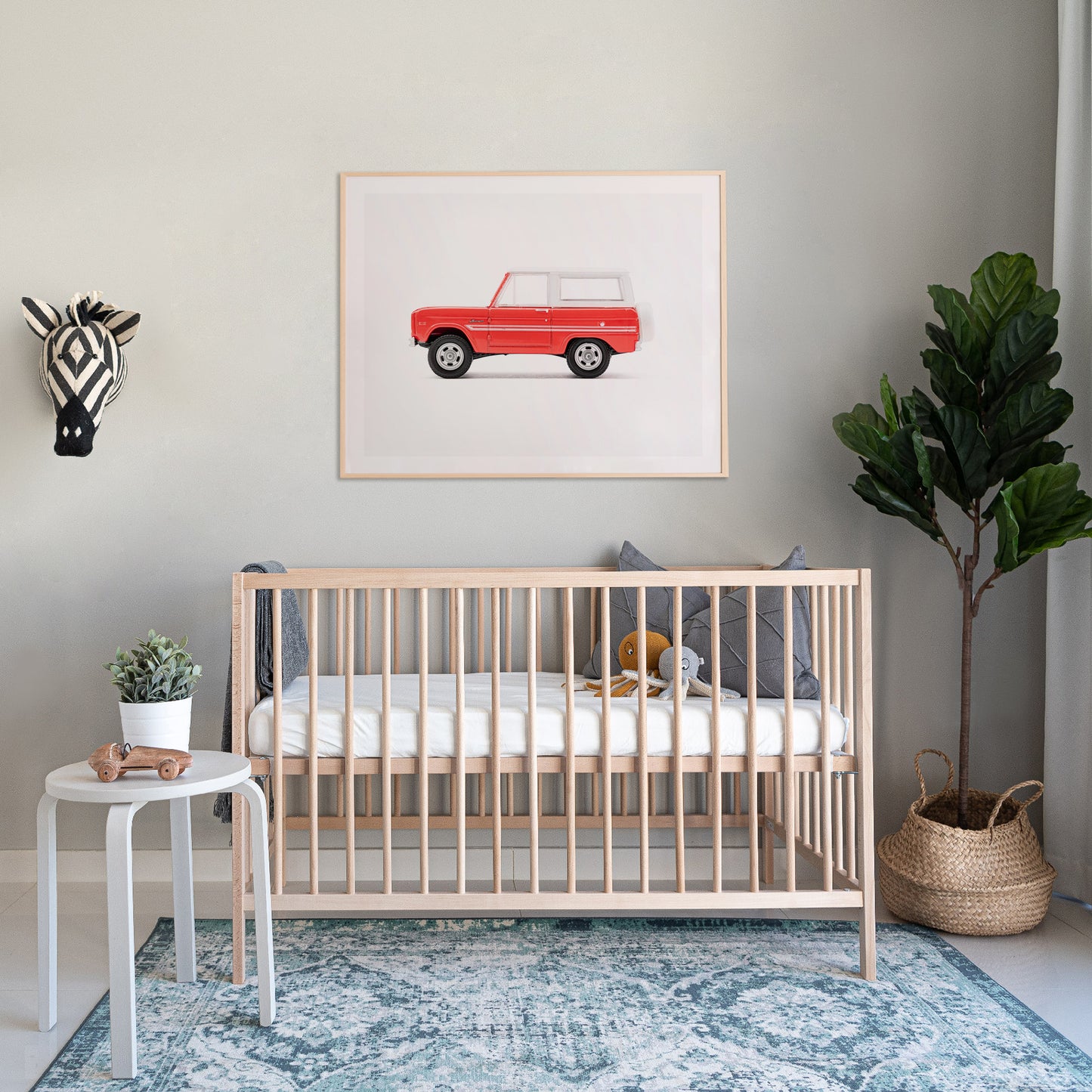 nursery decor Red Ford Bronco 1967