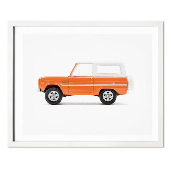 nursery car  wall art Orange Bronco 1967