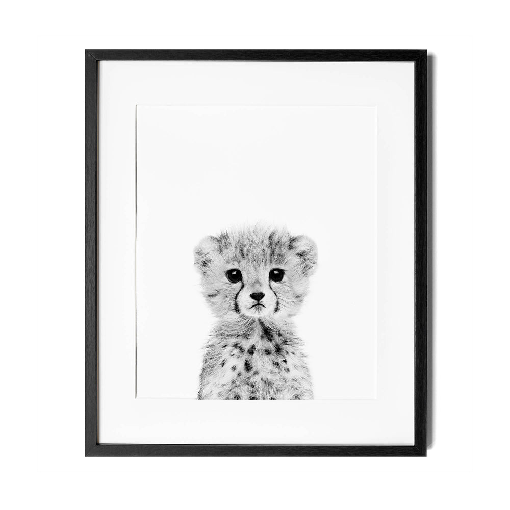 Black and White Cheetah Wall Art for nursery