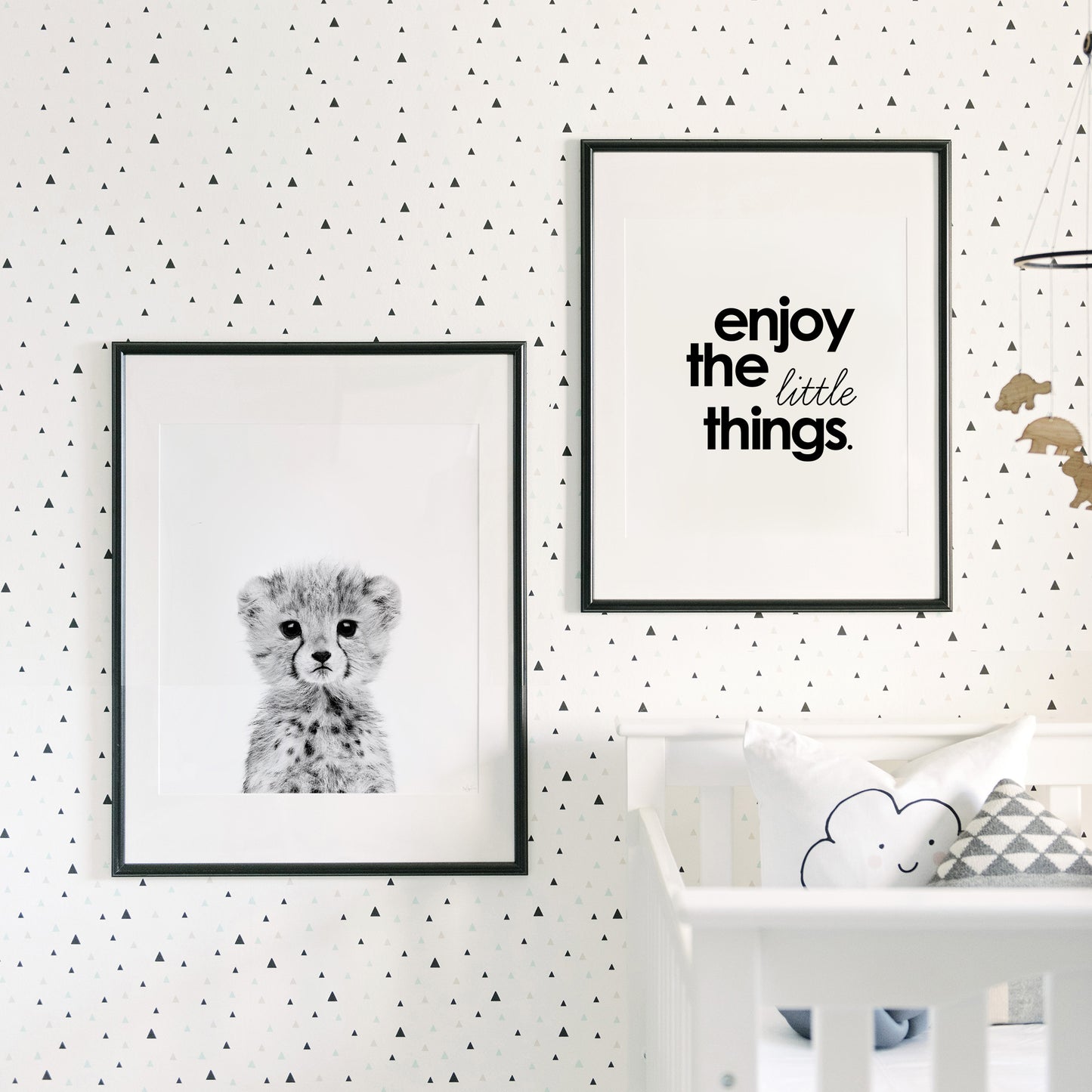 Black and White Cheetah Wall Art for nursery