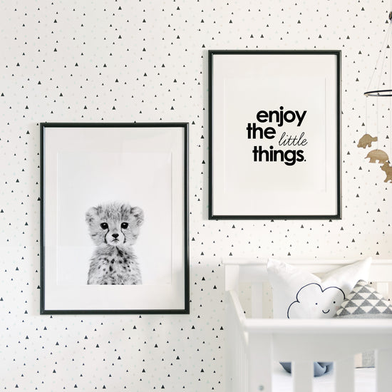 Black and White Cheetah Wall Art for nursery