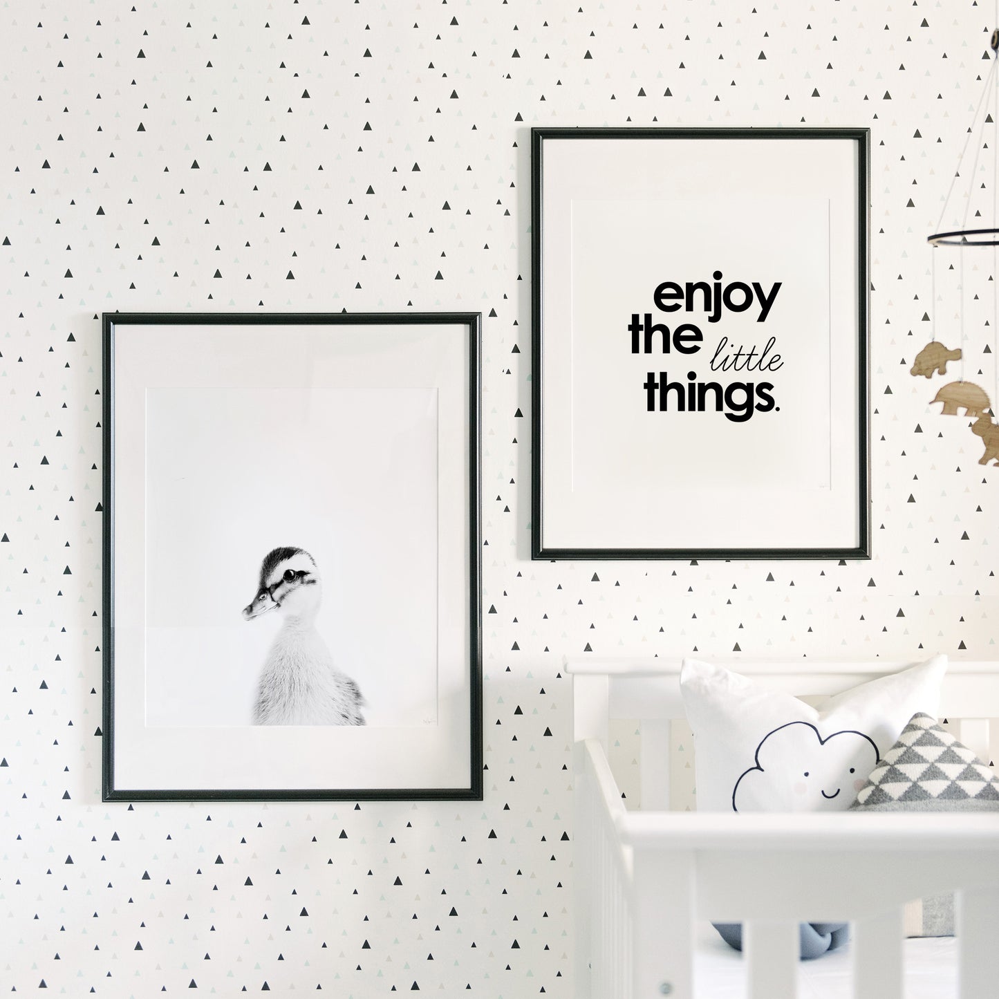 Black and White Duck Wall Art for nursery