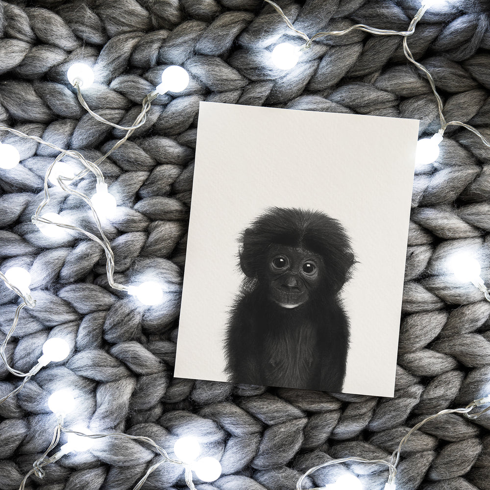 
                      
                        Black and White Monkey Wall Art for nursery
                      
                    